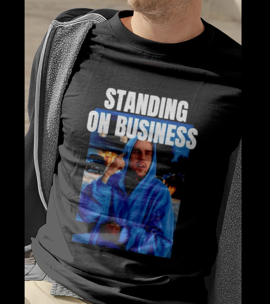 Standing On Business Blue Image T-Shirt