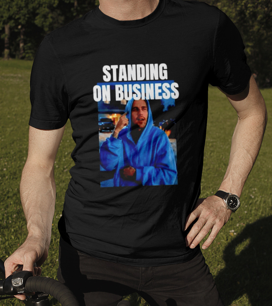 Standing On Business Blue Image T-Shirt