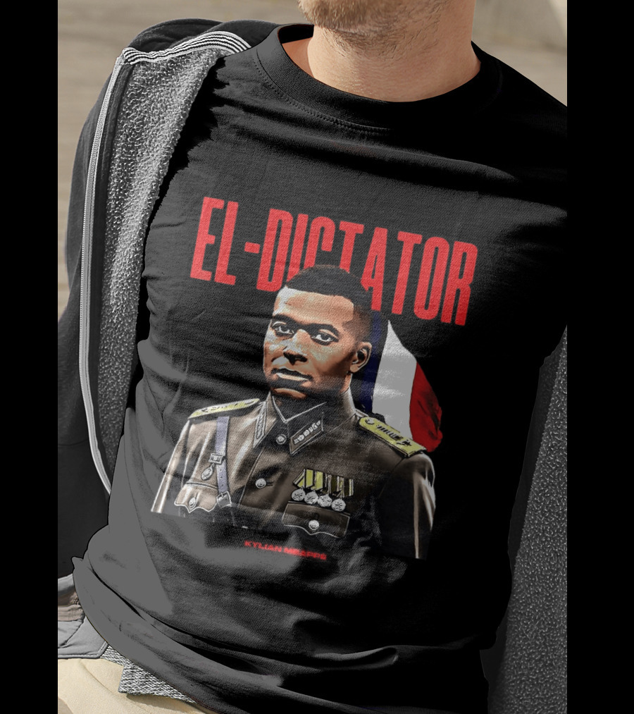 Kylian Mbappé El Dictator Military Uniform French Flag T-Shirt