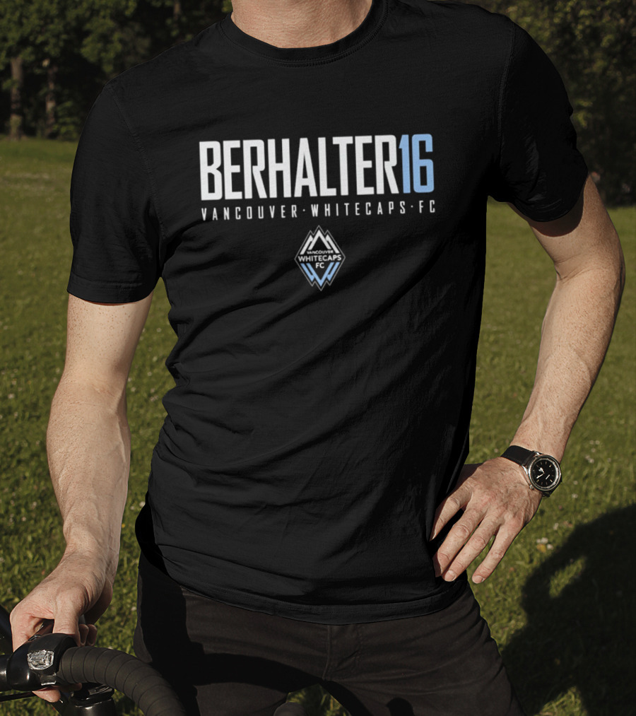 Berhalter 16 Vancouver Whitecaps FC White And Blue Crest T-Shirt