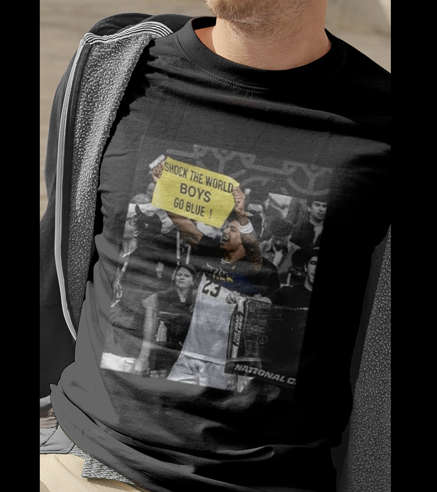 Shock The World Boys Go Blue Michigan Wolverines National Champions T-Shirt