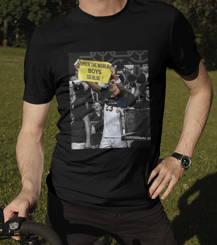 Shock The World Boys Go Blue Michigan Wolverines National Champions T-Shirt