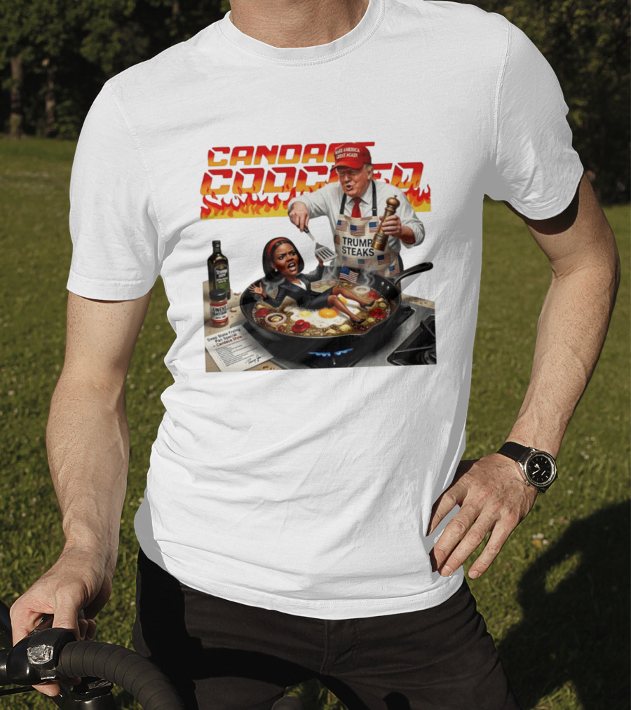 Candace Cooked Meme Trump Steaks Frying Pan Comedy T-Shirt