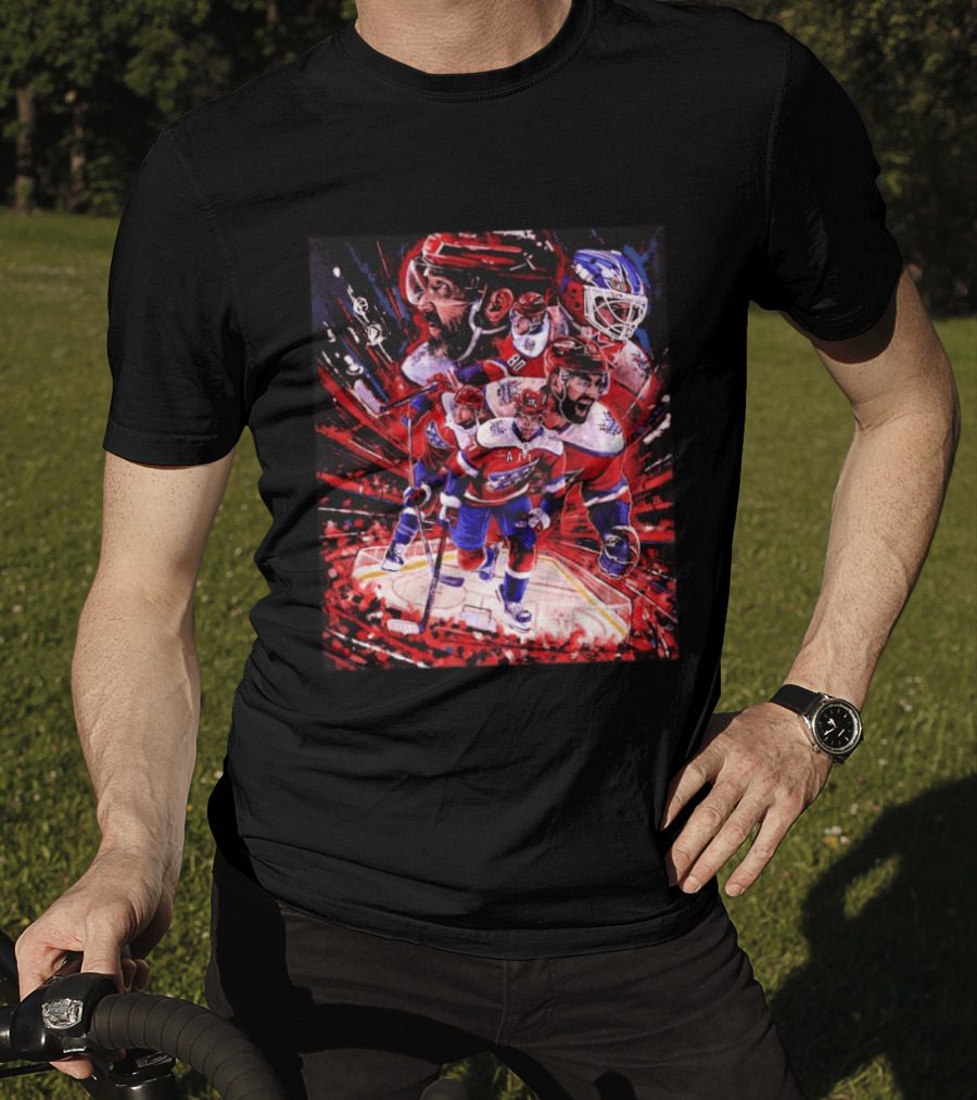 Washington Capitals Alex Ovechkin 2026 Hockey Team Players Montage T-Shirt