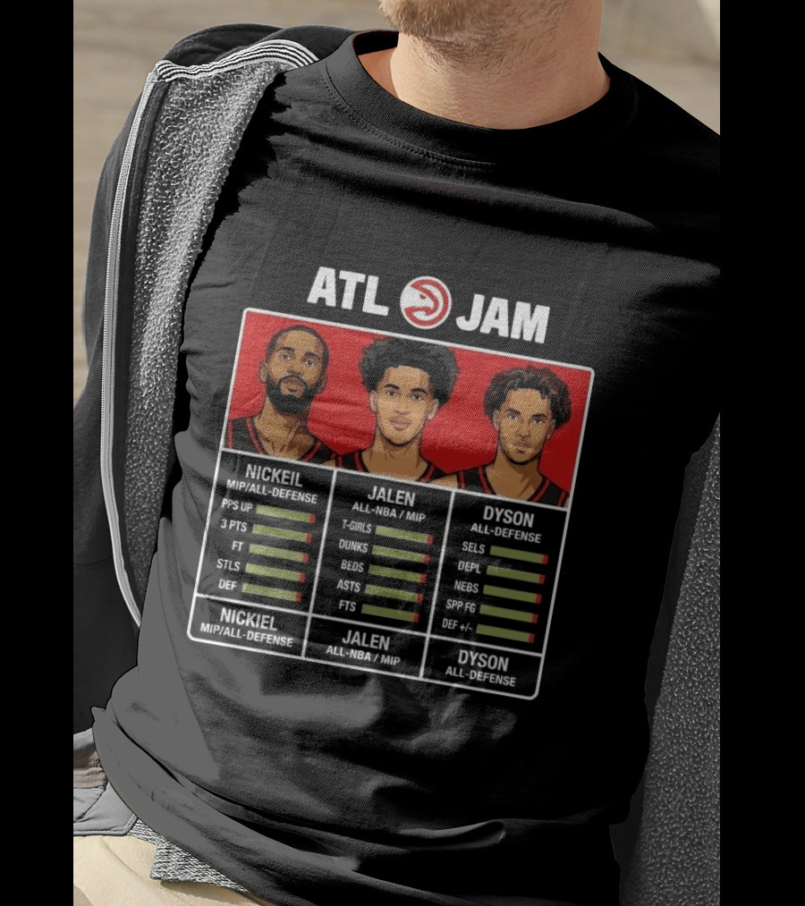 ATL Jam Nickeil Jalen Dyson MIP All Defense NBA Ratings T-Shirt
