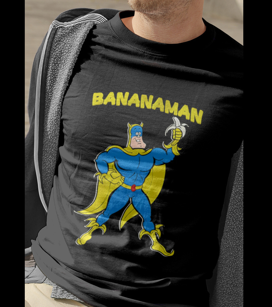 Bananaman Cartoon Superhero With Banana T-Shirt