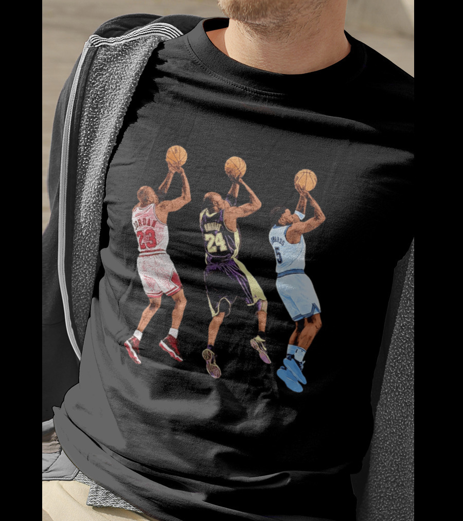 Fadeaway Jordan 23 Bryant 24 Edwards 5 Jump T-Shirt