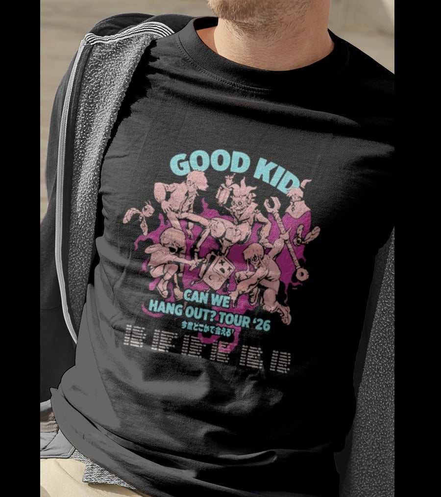 Good Kid Can We Hang Out Tour 2026 Characters T-Shirt