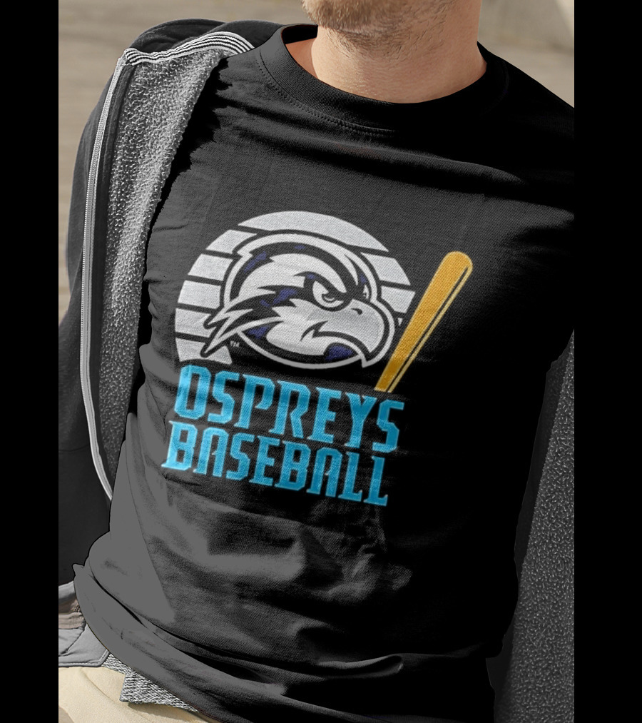North Florida Ospreys Baseball Team Logo With Bat T-Shirt