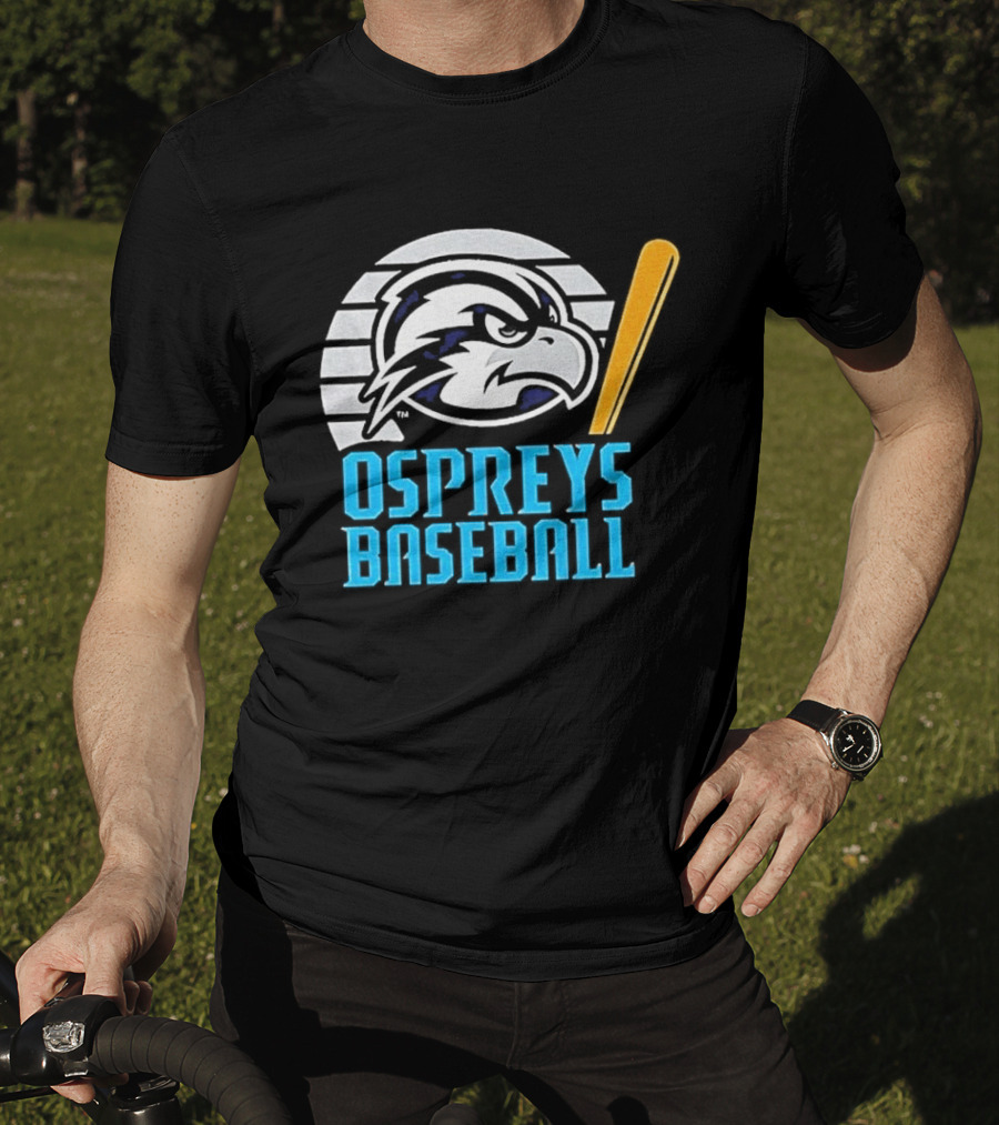 North Florida Ospreys Baseball Team Logo With Bat T-Shirt