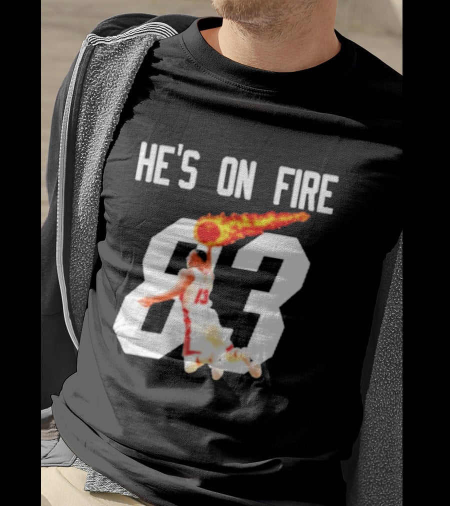 Bam Adebayo 83 Points He's On Fire Dunk Basketball T-Shirt