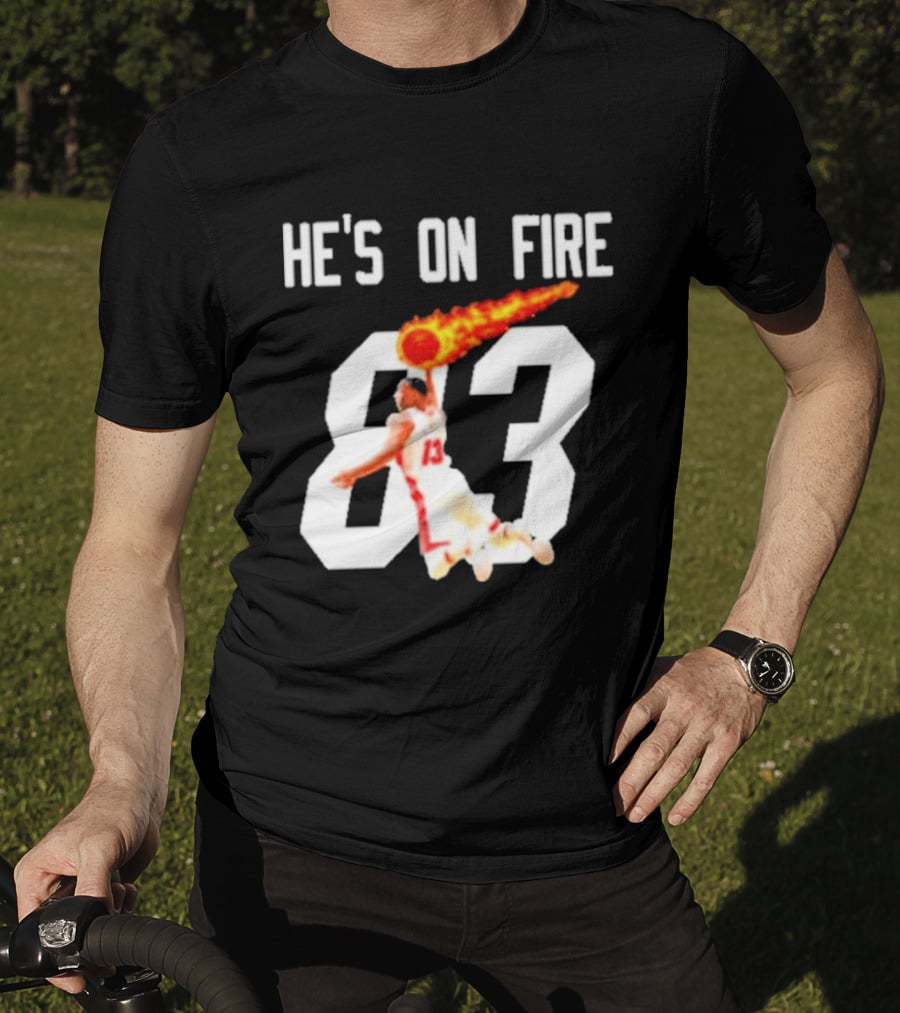 Bam Adebayo 83 Points He's On Fire Dunk Basketball T-Shirt