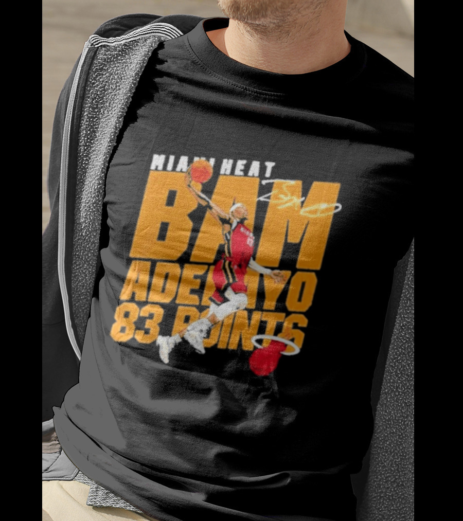 Miami Heat Bam Adebayo Slam Dunk 83 Points T-Shirt