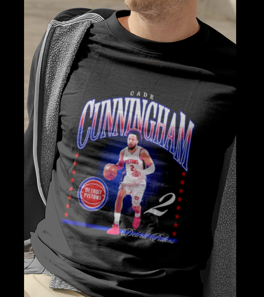Cade Cunningham Detroit Pistons Star 2 Basketball T-Shirt