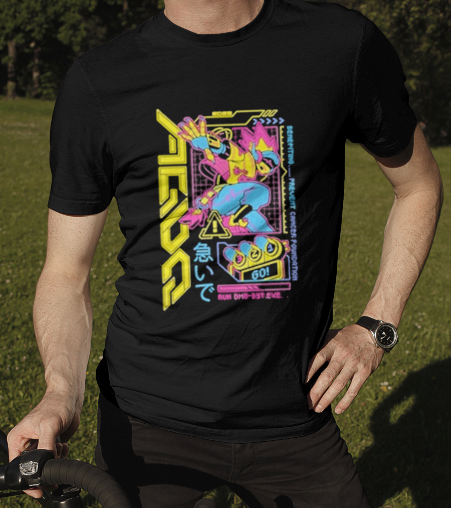 The Yetee AGDQ 26 Neon Anime Mech Retro Japanese T-Shirt