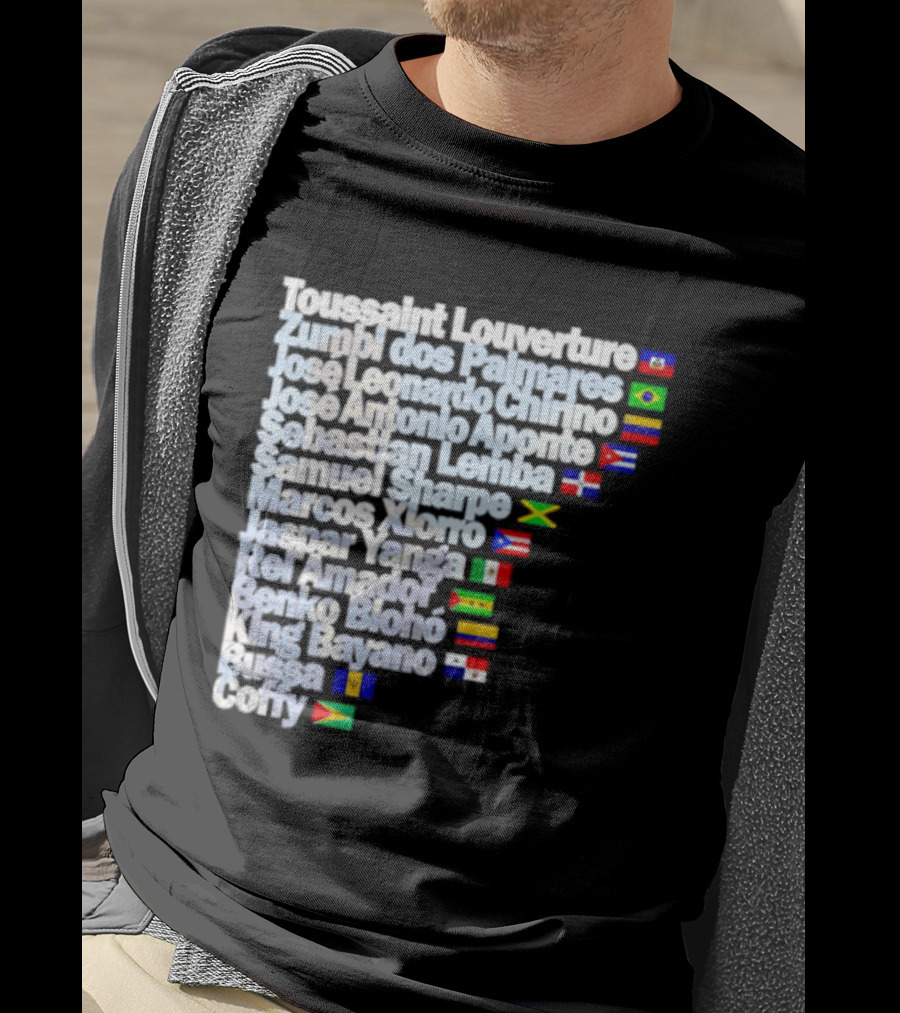 Toussaint Louverture Zumbi Dos Palmares José Leonardo Chirino José Antonio Aponte Cimarrón Latinos Samuel Sharpe Maroon Warna Bayano Yanga Pallmarés T-Shirt