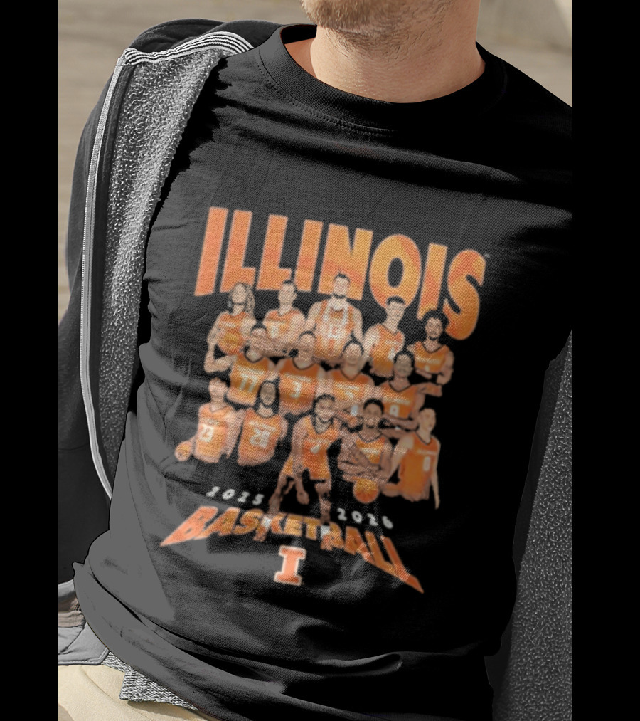 Illinois Basketball 2025 2026 Roster Players T-Shirt