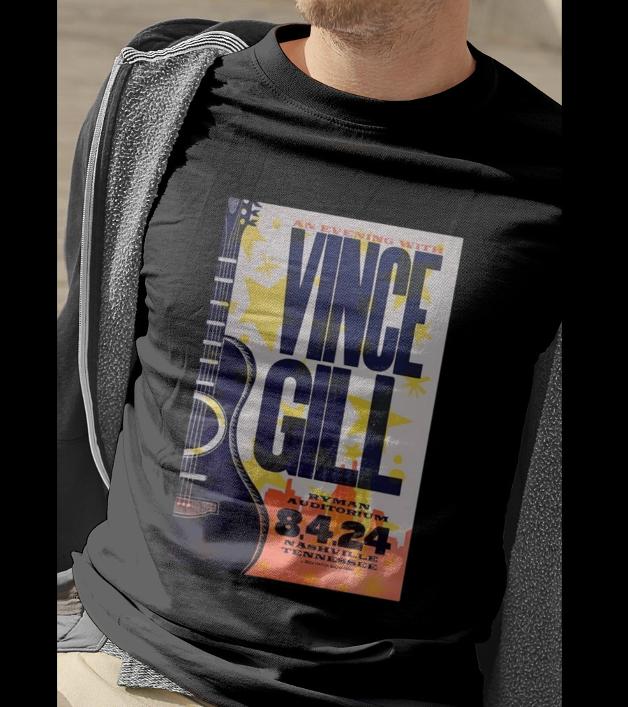 An Evening With Vince Gill Ryman Auditorium 8.4.24 Nashville Tennessee T-Shirt