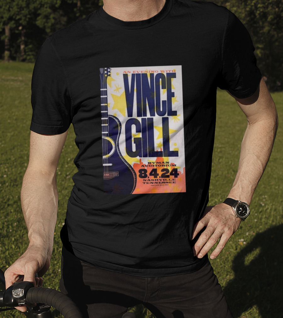 An Evening With Vince Gill Ryman Auditorium 8.4.24 Nashville Tennessee T-Shirt