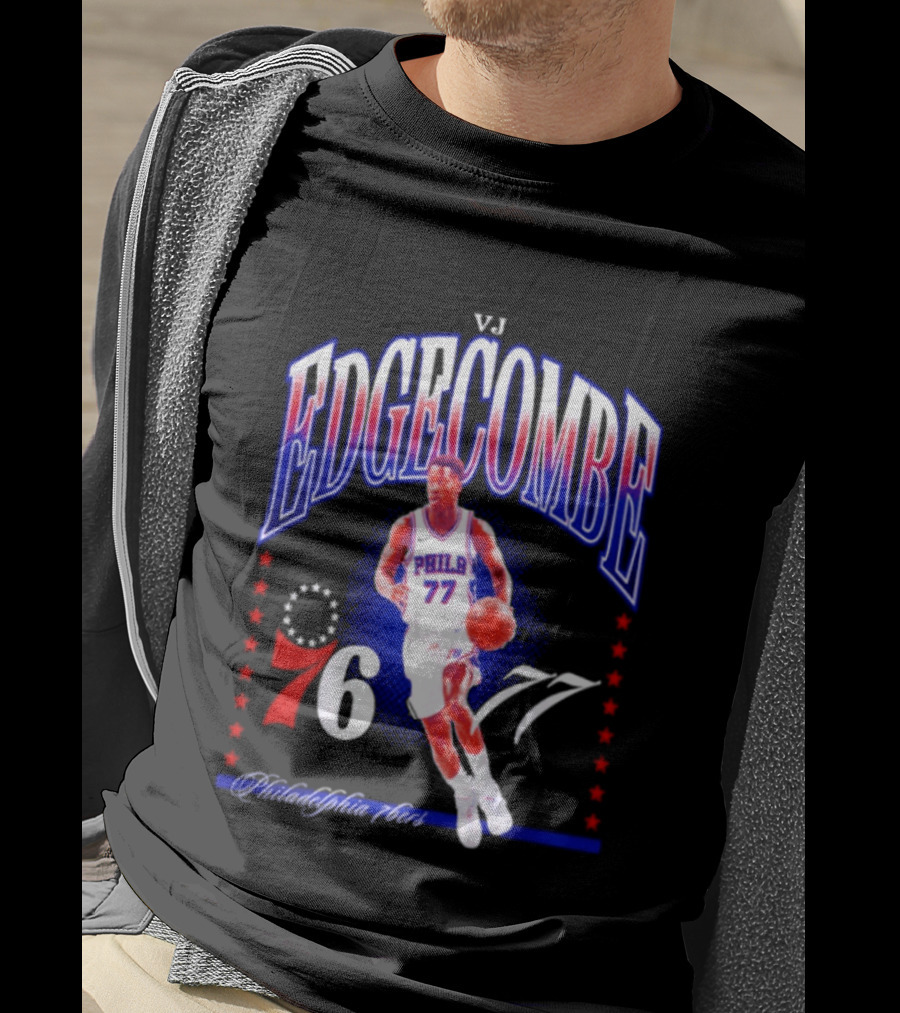 VJ Edgecombe Philadelphia 76ers 77 NBA Hype T-Shirt