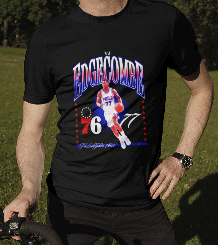 VJ Edgecombe Philadelphia 76ers 77 NBA Hype T-Shirt