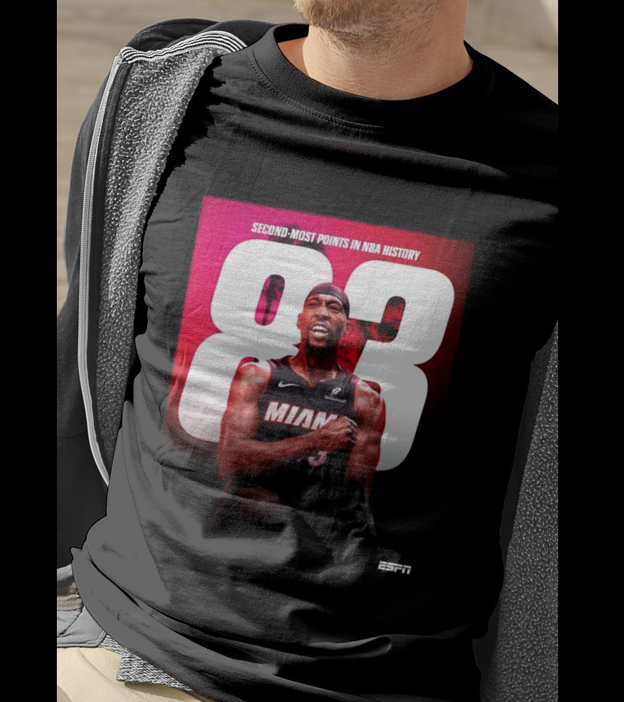 Bam Adebayo 83 Second Most Points NBA History Miami ESPN T-Shirt
