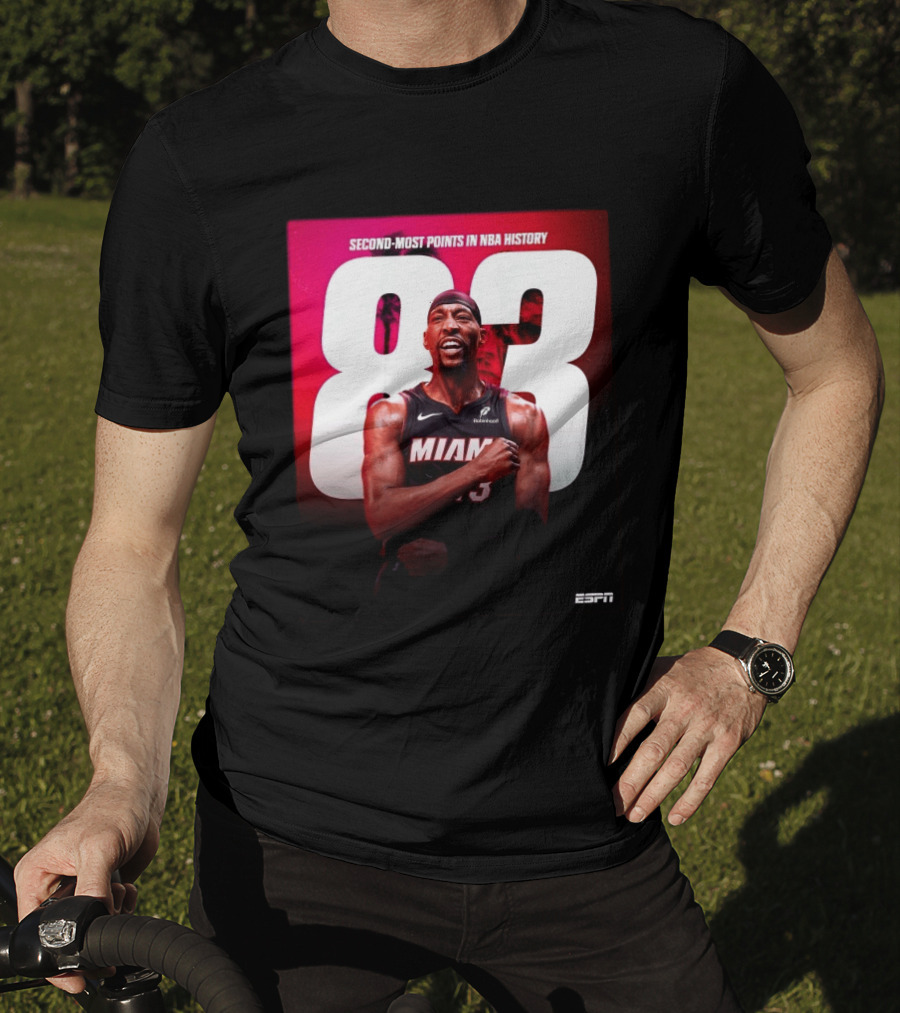 Bam Adebayo 83 Second Most Points NBA History Miami ESPN T-Shirt
