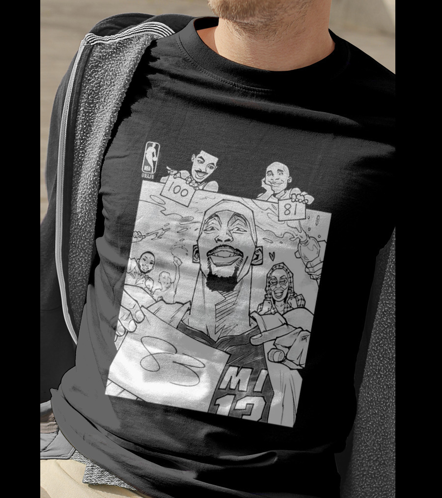 Bam Adebayo 83 Points Wilt Bam Kobe 2nd Highest Scoring Game NBA History Cartoon Miami 13 T-Shirt
