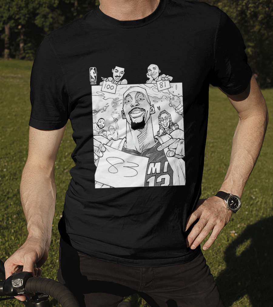 Bam Adebayo 83 Points Wilt Bam Kobe 2nd Highest Scoring Game NBA History Cartoon Miami 13 T-Shirt