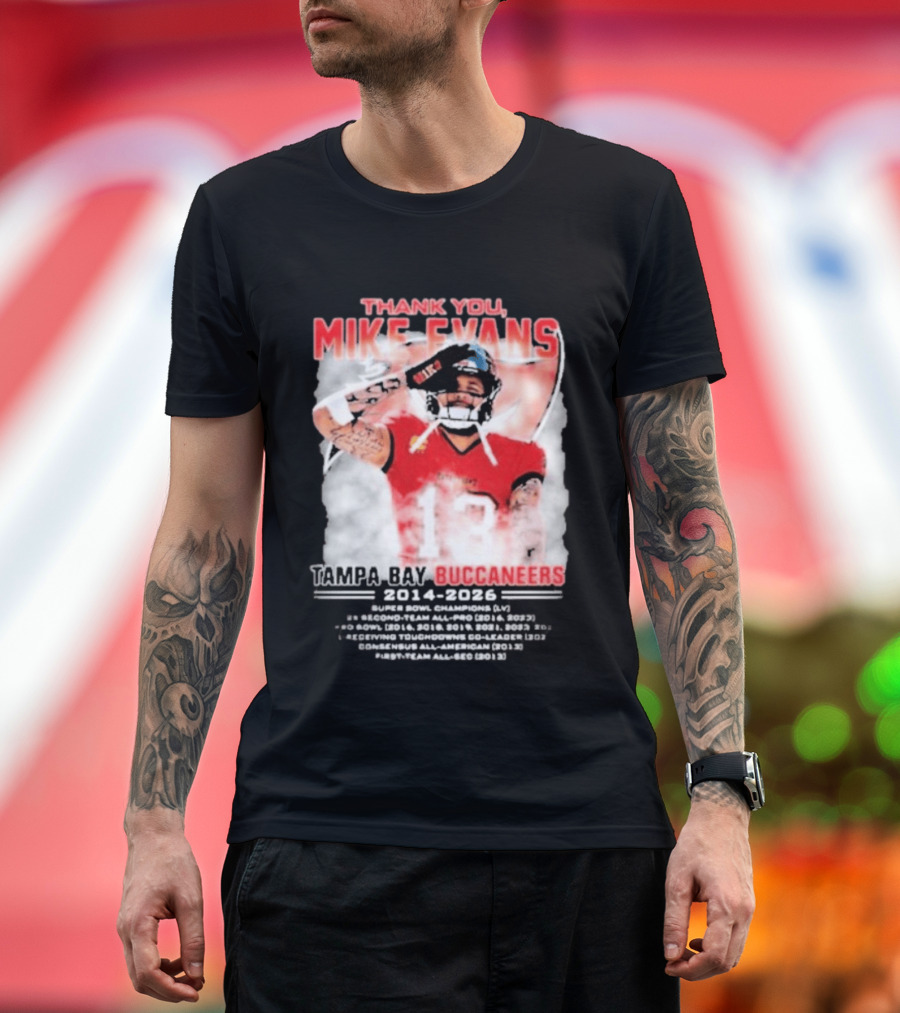 Mike Evans 13 Tampa Bay Buccaneers Thank You 2014 2026 T-Shirt