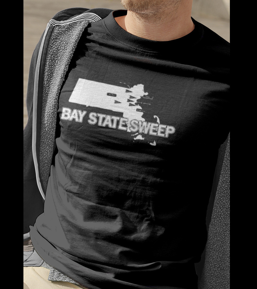 Bay State Sweep Massachusetts Map Landmarks T-Shirt