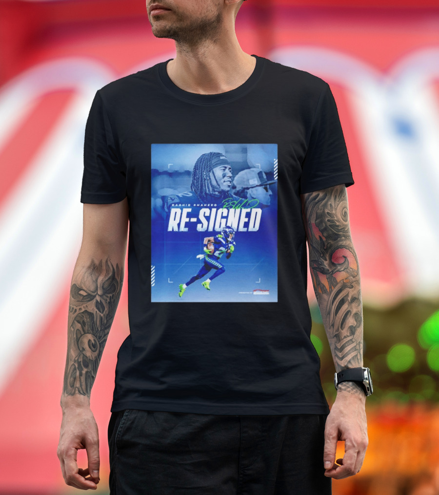 Rashid Shaheed Re Signed Seattle Seahawks NFL Swoosh T-Shirt