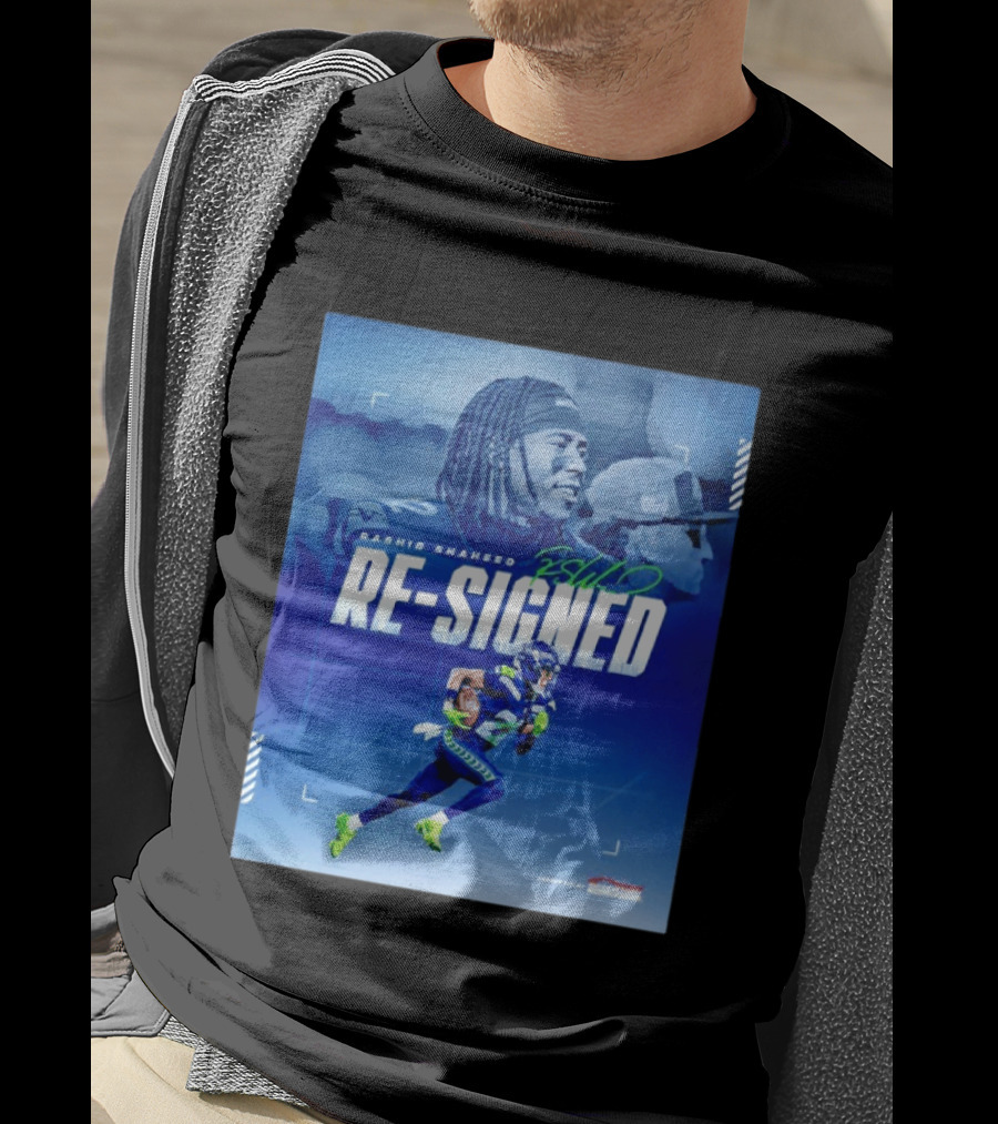 Rashid Shaheed Re Signed Seattle Seahawks NFL Swoosh T-Shirt