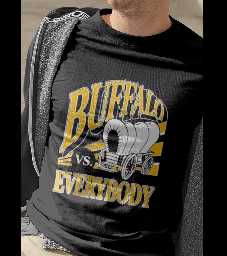 Buffalo Vs. Everybody Spittin' Chiclets Covered Wagon T-Shirt