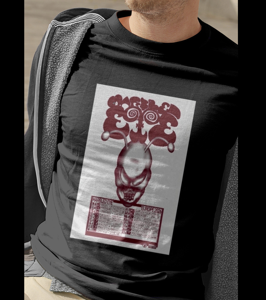 Marbled Eye Europe 2026 Tour Dates Skull T-Shirt