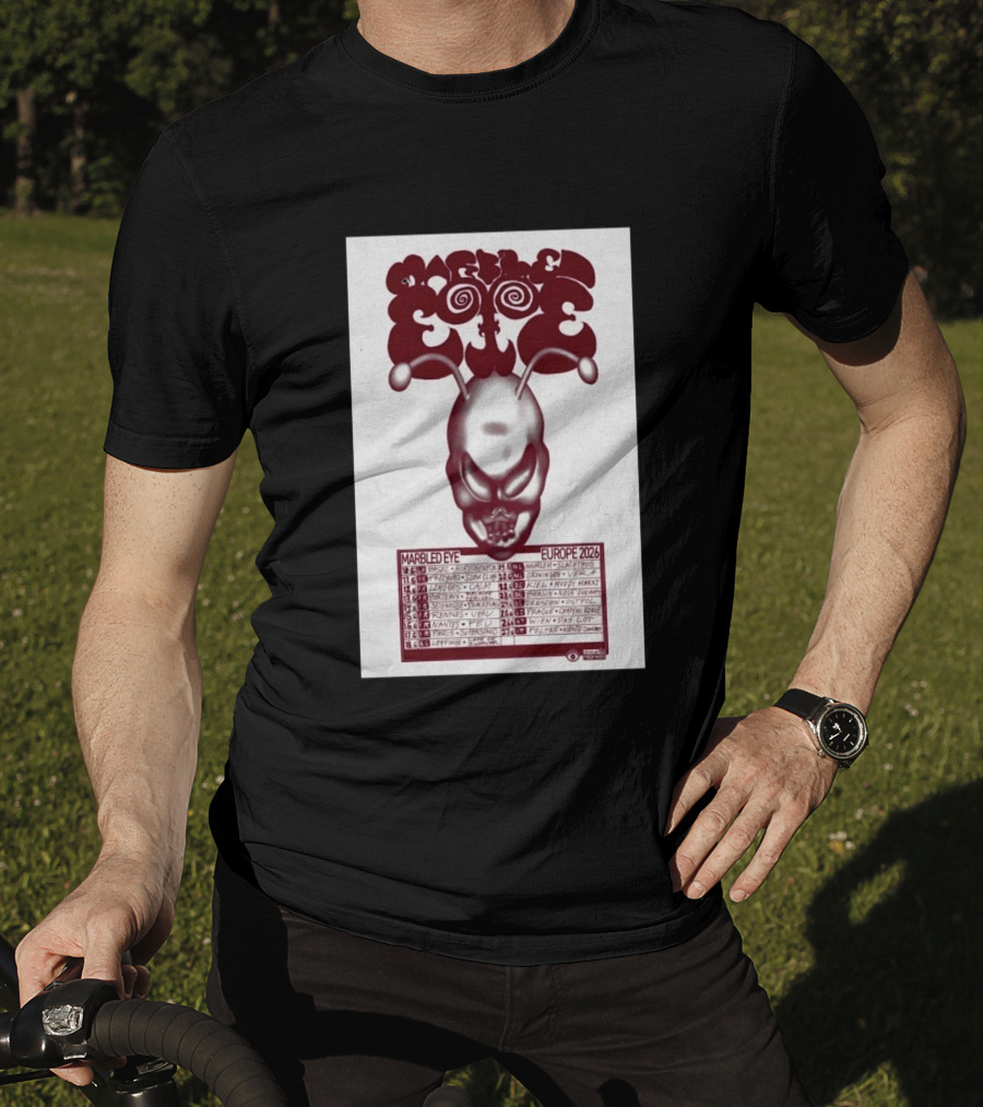 Marbled Eye Europe 2026 Tour Dates Skull T-Shirt