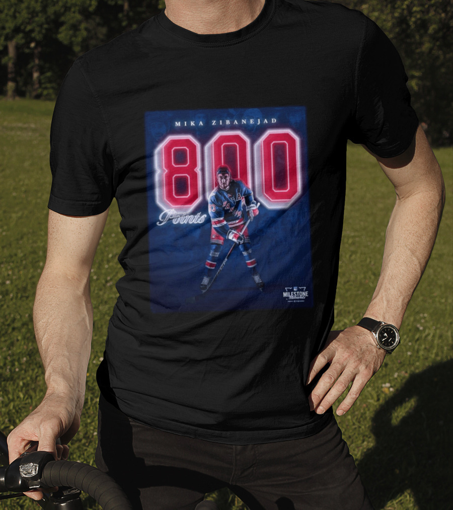 Mika Zibanejad 800 Points New York Rangers Milestone Moment T-Shirt