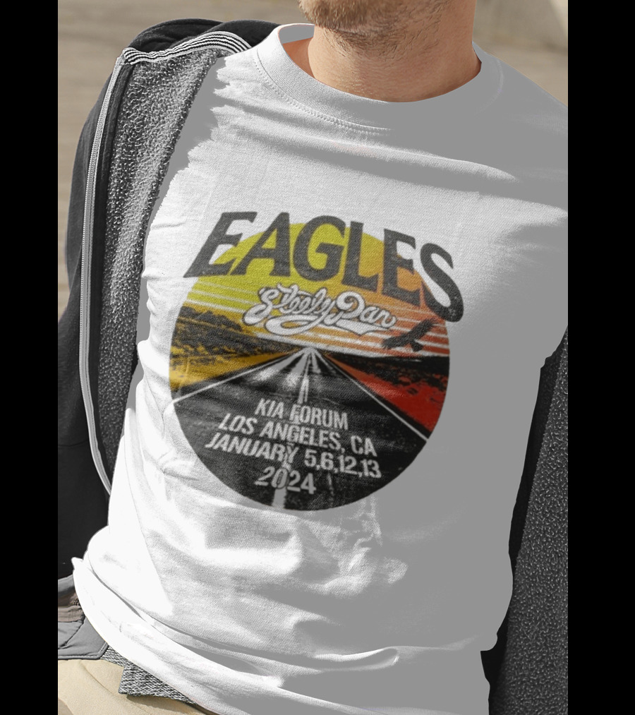 Eagles Steely Dan Kia Forum Los Angeles January 2024 Tour T-Shirt