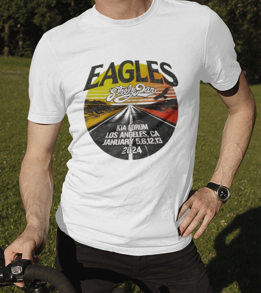 Eagles Steely Dan Kia Forum Los Angeles January 2024 Tour T-Shirt