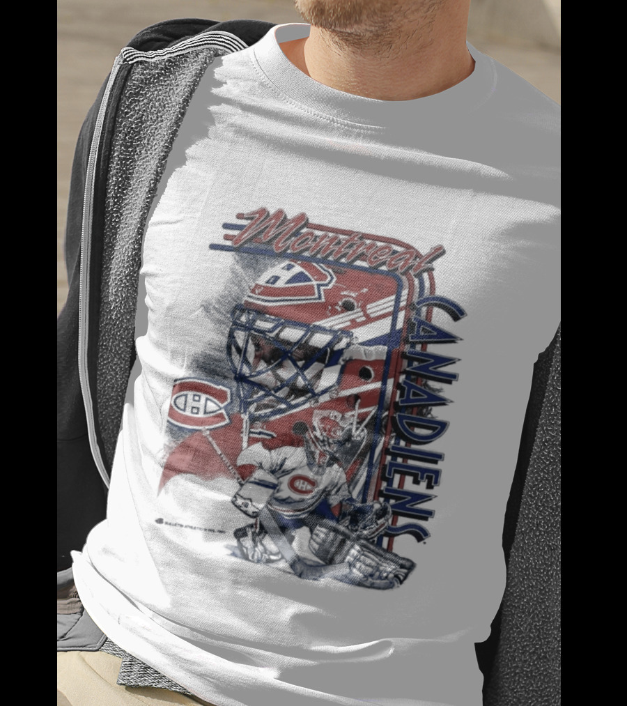 Montreal Canadiens 1992 NHL Vintage Hockey Goalie Mask T-Shirt