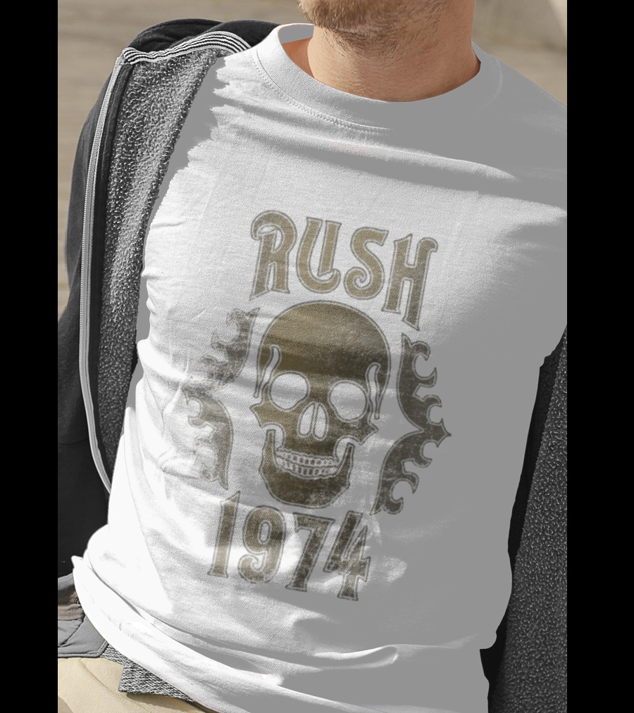 Rush Skull 1974 Retro Vintage Aesthetic T-Shirt