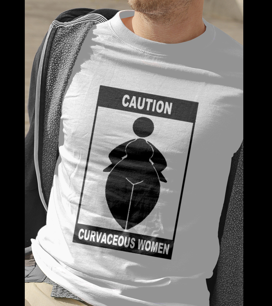 Caution Curvaceous Women Silhouette Warning T-Shirt