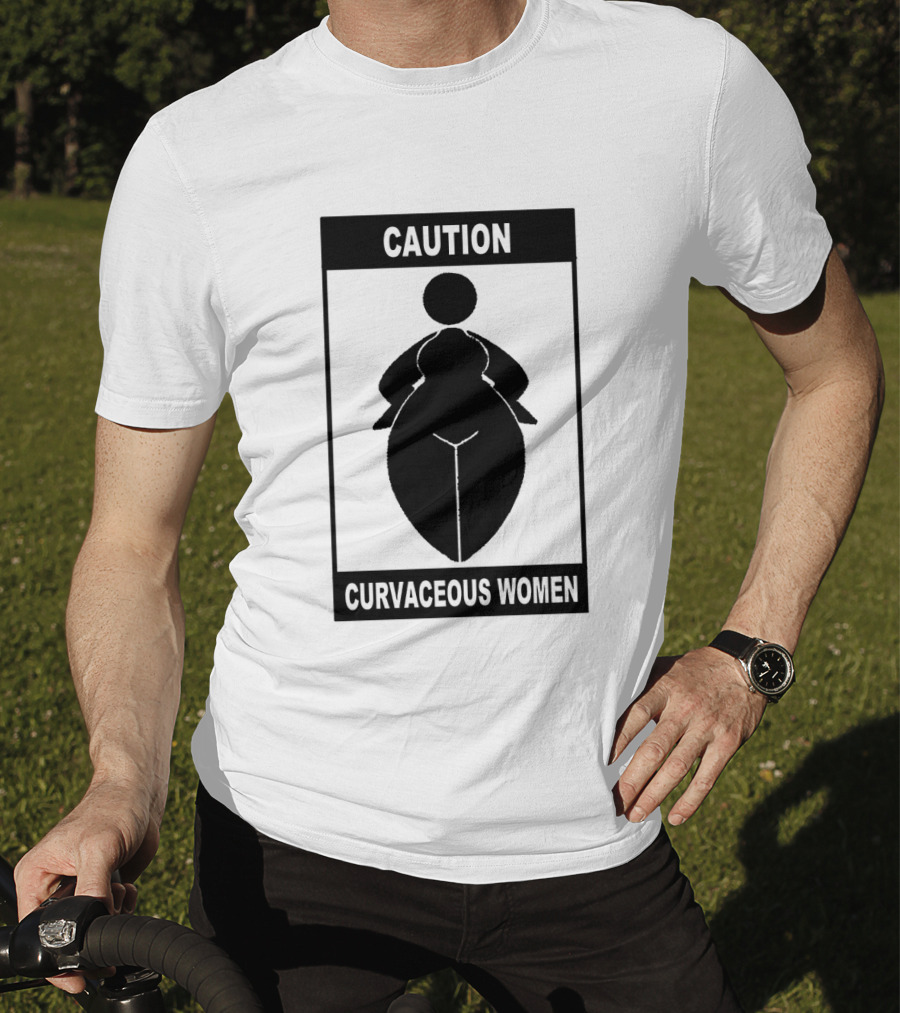 Caution Curvaceous Women Silhouette Warning T-Shirt