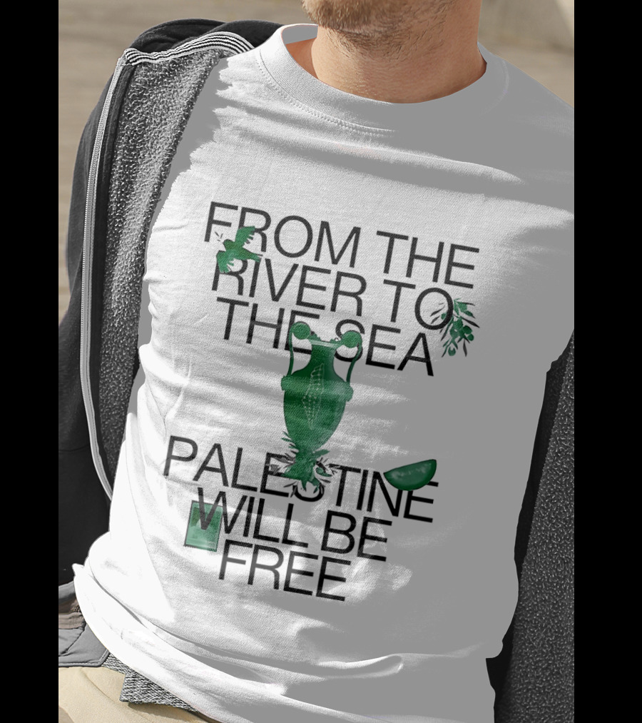 From The River To The Sea Palestine Will Be Free Vintage Jug And Leaf T-Shirt