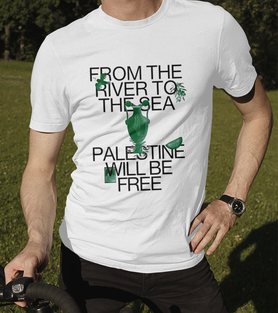 From The River To The Sea Palestine Will Be Free Vintage Jug And Leaf T-Shirt
