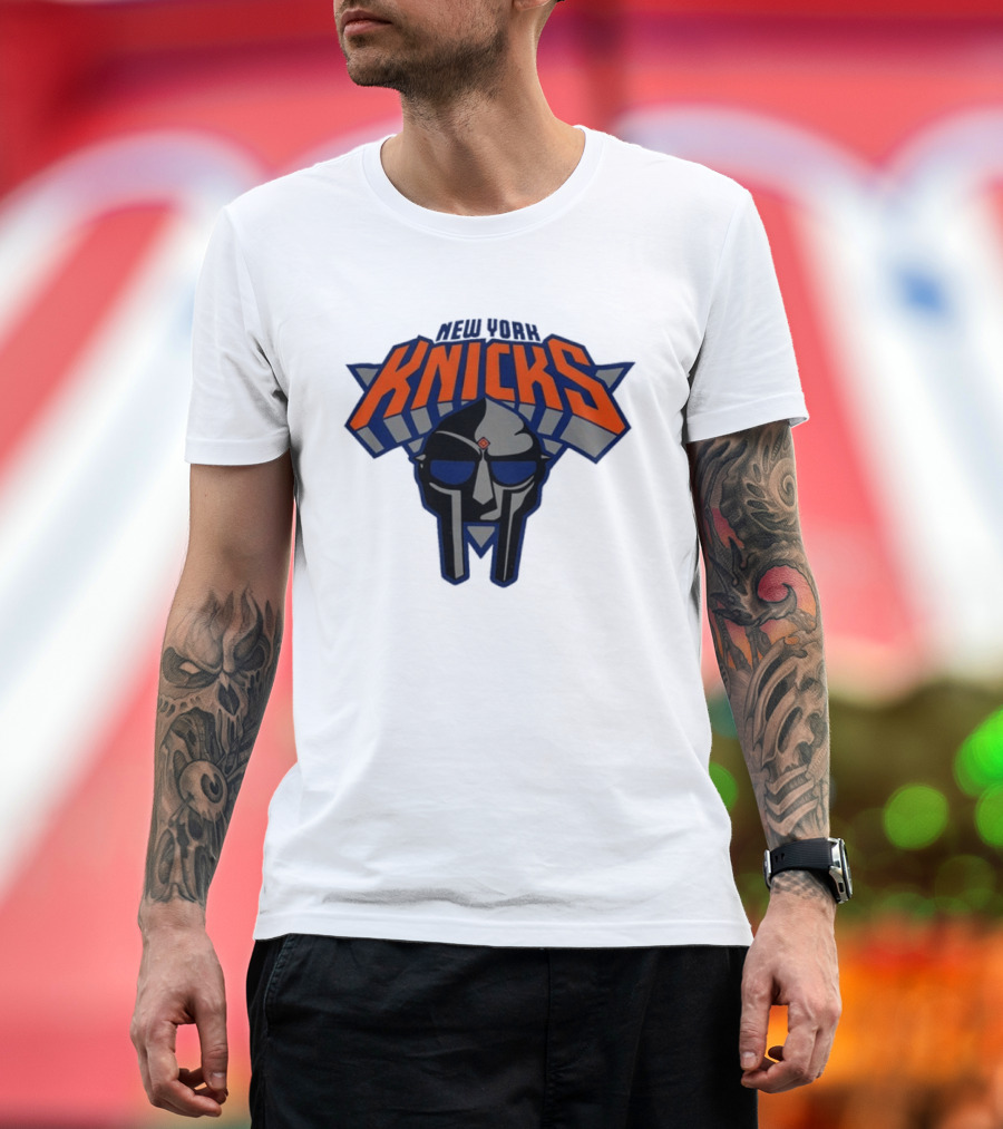 New York Knicks MF Doom Mask Collaboration T-Shirt