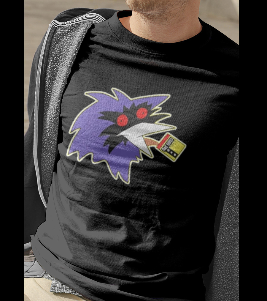 Rat Bird Old Bay Seasoning Meme Yellow Box Purple Creature Red Eyes T-Shirt