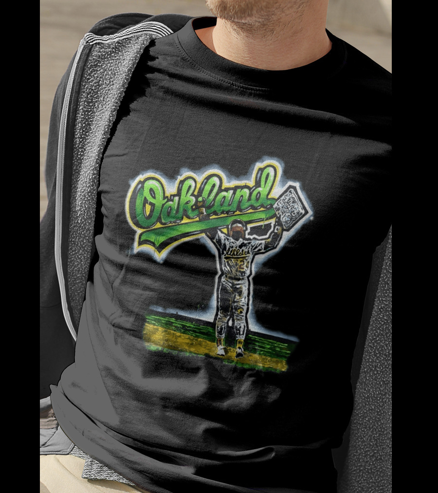 Oakland Athletics Rickey Henderson Celebration T-Shirt