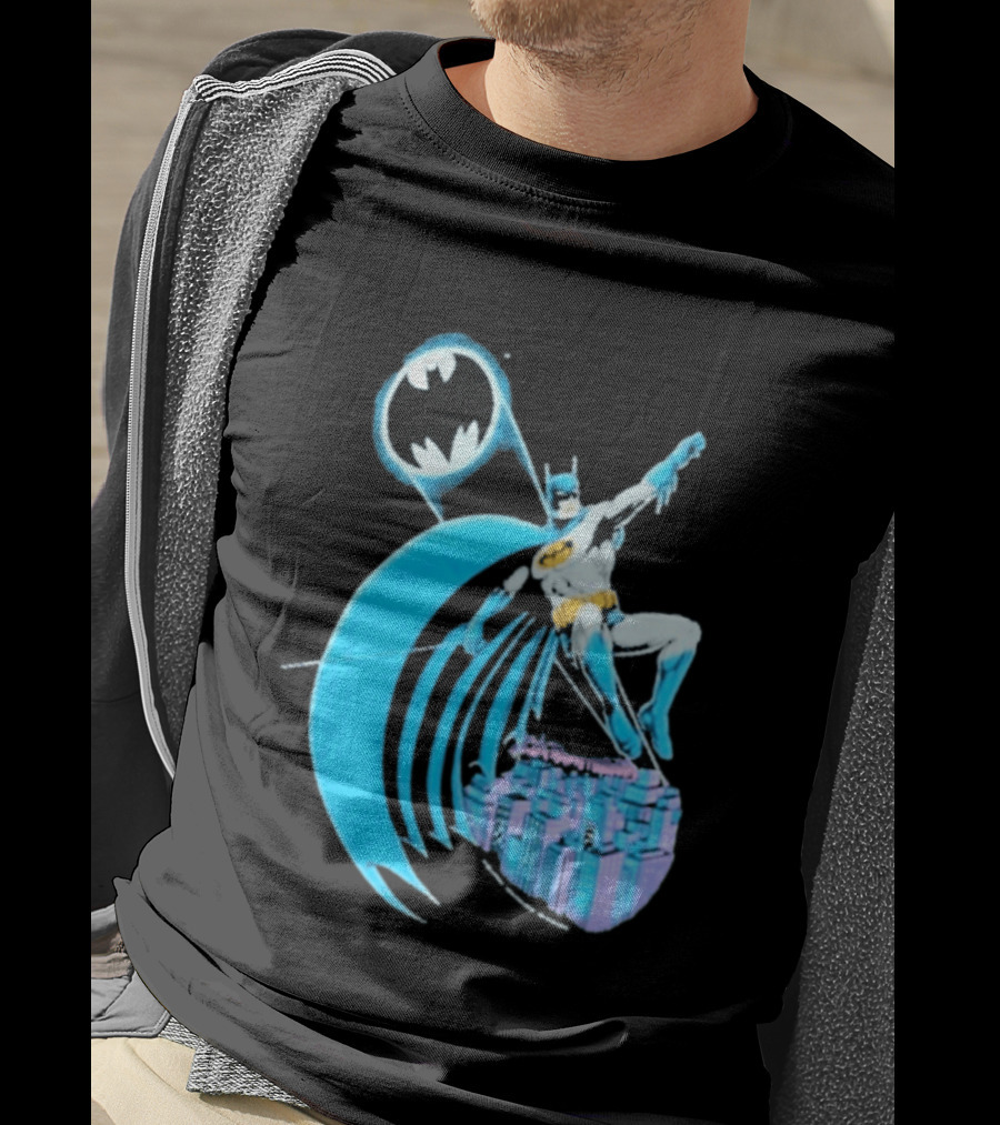 Wyco 1988 Batman DC Comics Retro Hero Gotham City Scene T-Shirt