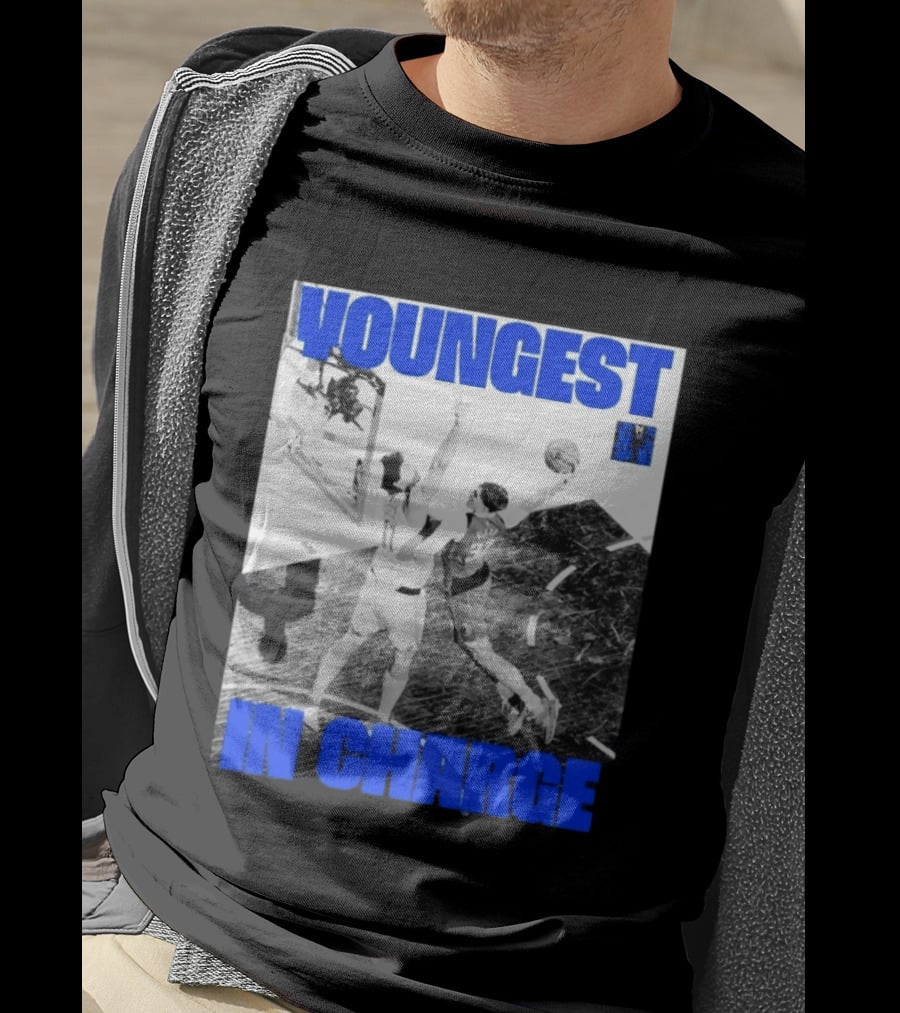 Youngest In Charge Cooper Flagg Dallas Mavericks Dunk T-Shirt